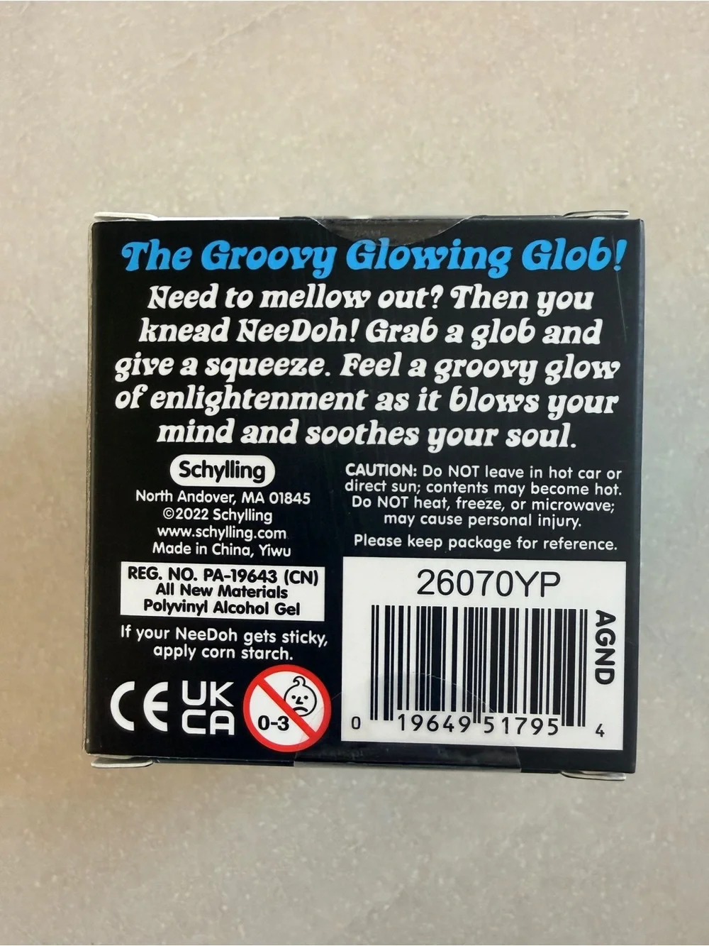 NIB Authentic Glow in the Dark NeeDoh Blue Sensory Fidget Toy Schylling